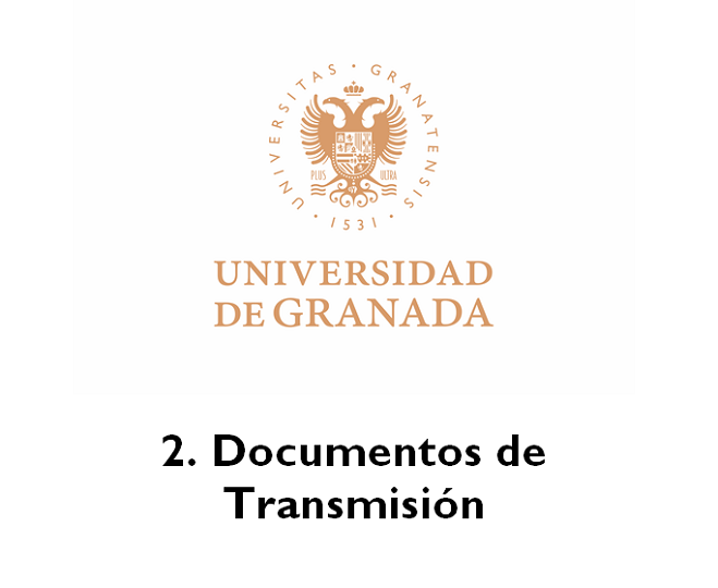 2. Imagen Logo UGR en naranja y es para acceso a documentos administrativos de transmisión